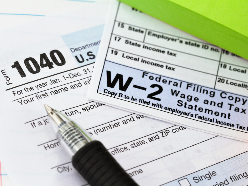 Individual tax preparation: tax forms