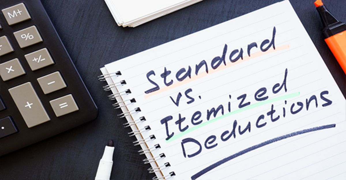 Standard vs itemized deductions