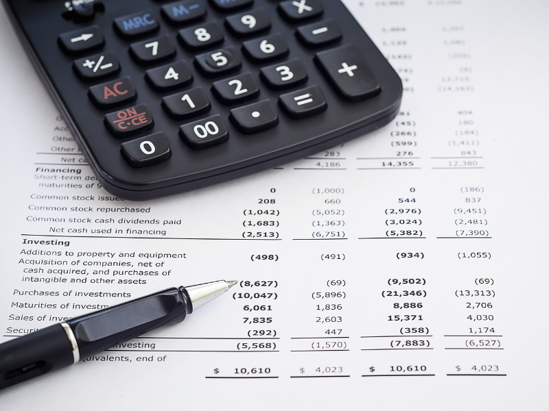 Business accounting: calculator